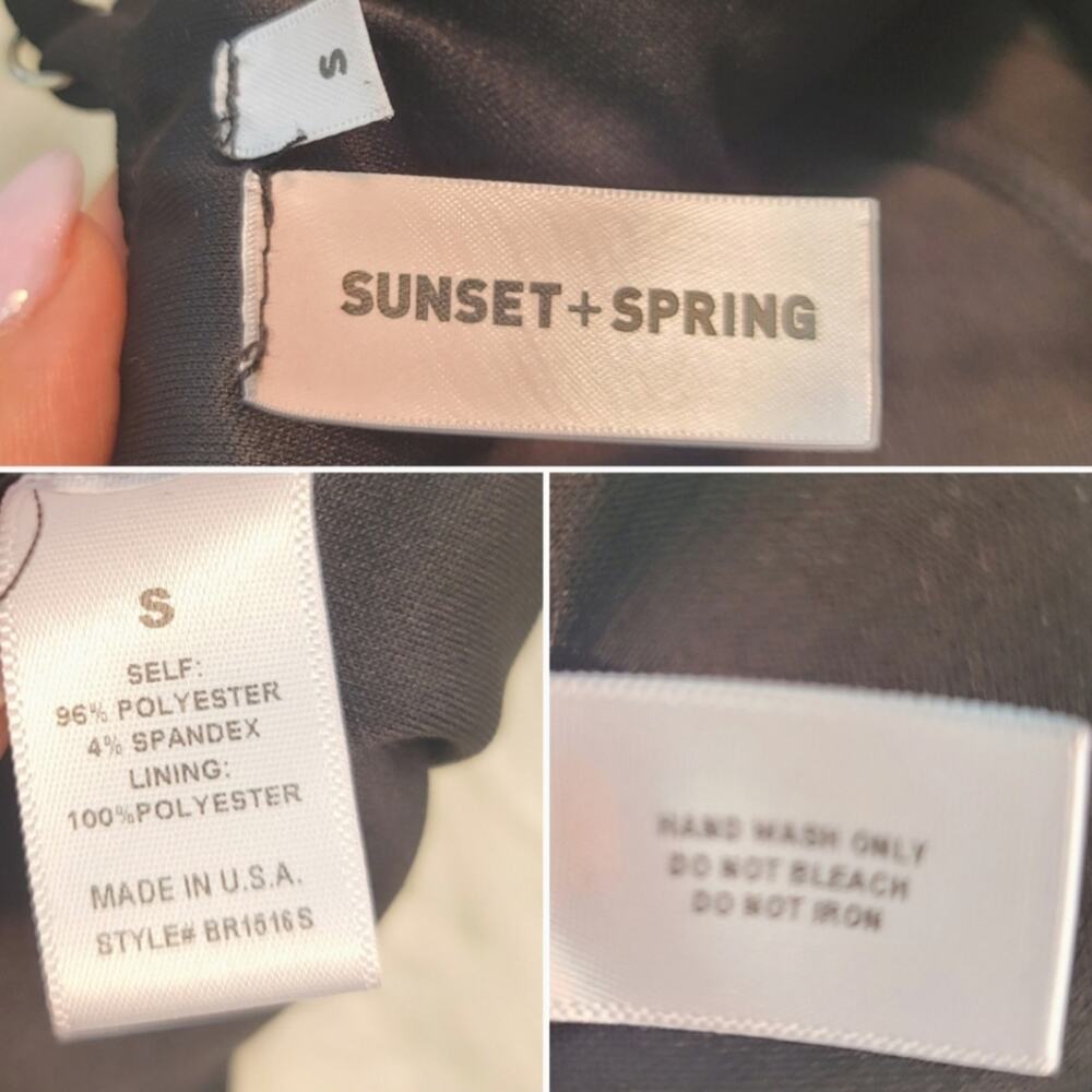 NWOT SUNSET & SPRING Black Wrap Cutout Jumpsuit Cropped Wide Leg Date Night Out - Picture 15 of 16